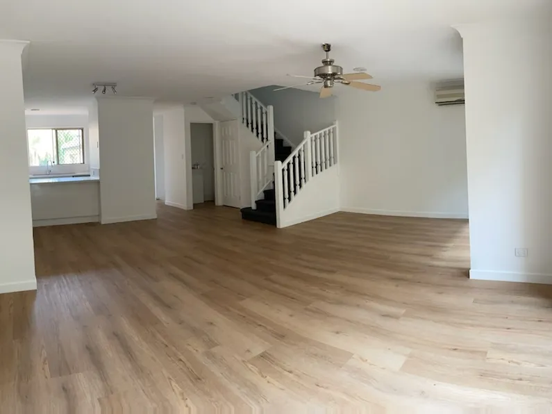 Renovated 3 bedroom townhouse, AC in lounge and master, quiet property at the rear of gated Estate with pool.