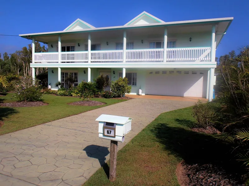 Large Beachfront Home with island views