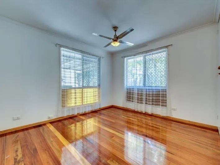 Polished floor boards, outdoor entertaining, generous block