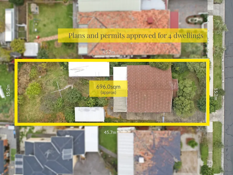 Planning Permit approved for 4 dwellings