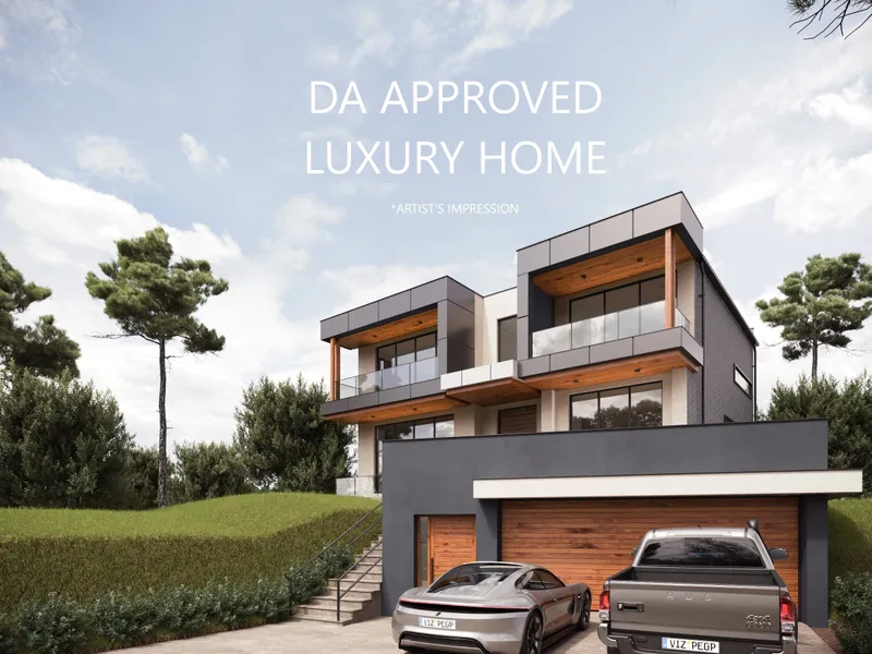 Elevated 765sqm block with DA approval for luxury 5 bedroom home 