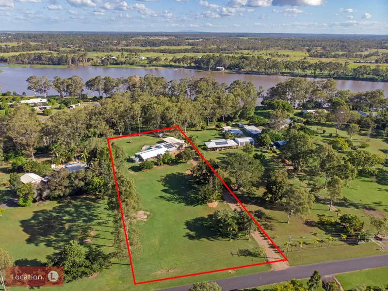 STUNNING RIVERSIDE HOME WITH HUGE SHED, POOL & SOLAR! WHAT DREAMS ARE MADE OF…
