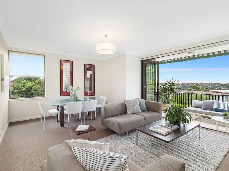 Renovated and Tranquil Top Floor North Easterly Aspect Apartment In Sublime Location Enjoying Views Across Middle Harbour