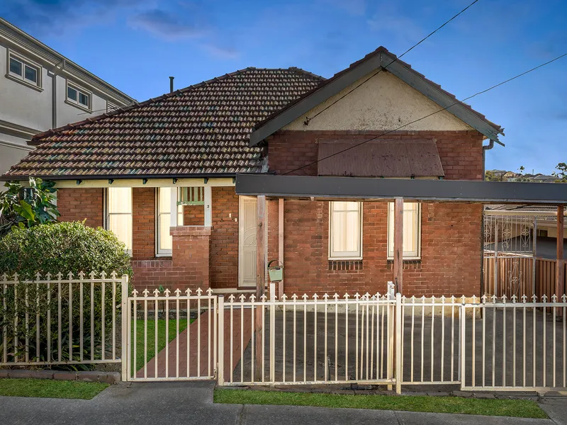 North-facing brick character home