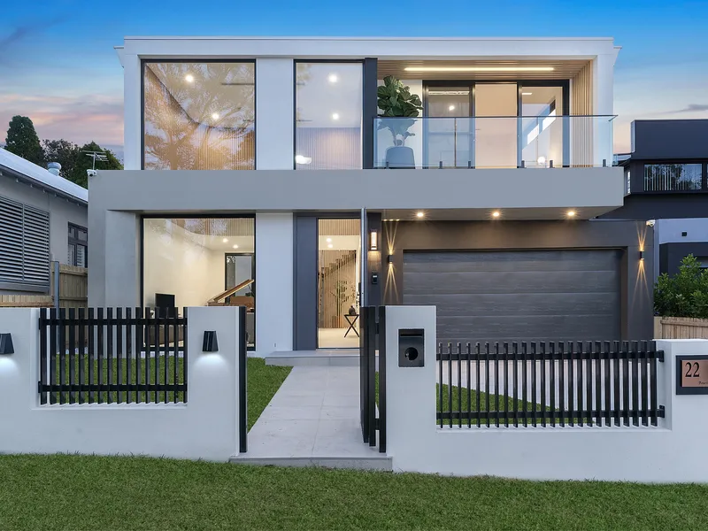 Exquisite brand new custom designed home of striking luxury and refinement