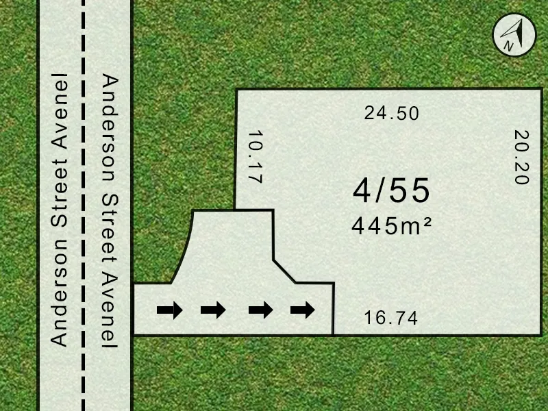 445 m2 MANAGEABLE, FLAT, READY TO BUILD ON