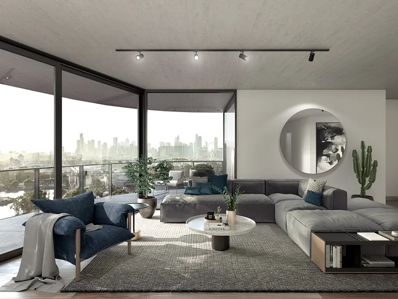 Uninterrupted Panoramic City and River Views