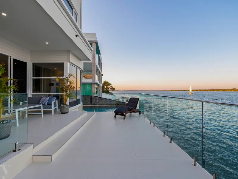 Exemplary Four Story Opulence With Unrivalled Broadwater Views