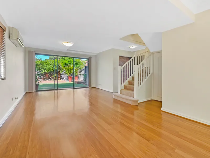 Split Level Three Bedroom Townhouse with Two Private Courtyards in a Convenient Mosman Locale