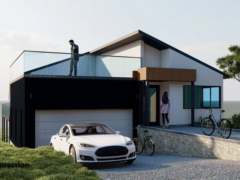 Proposed single storey 4 bedroom residence with great views