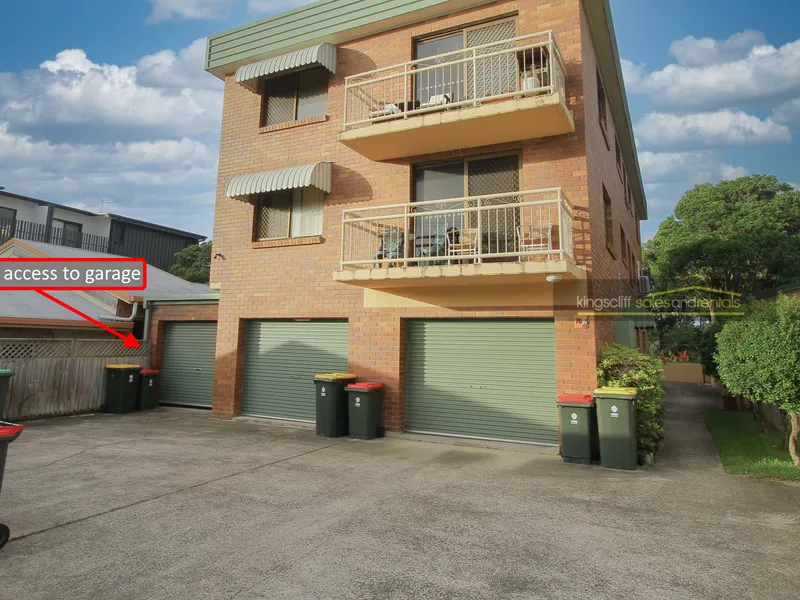 2br unit, quiet location with a nice leafy outlook with garage