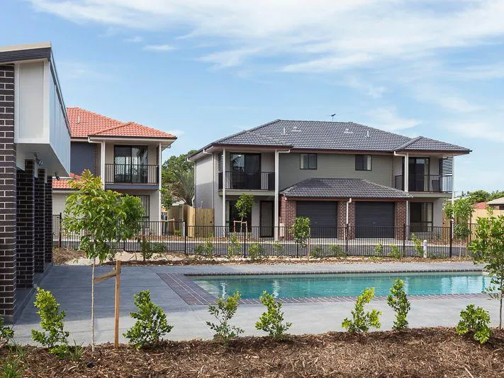 3 Bedroom townhouse with extra driveway for second car and air conditioning in the Master Bedroom.