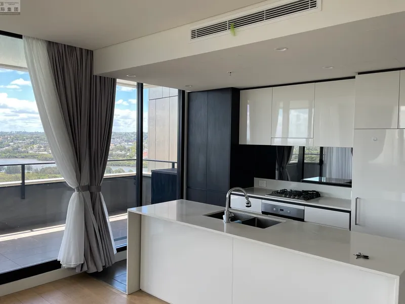 Spacious living with huge balcony along with amazing views. 2 Bed plus study.