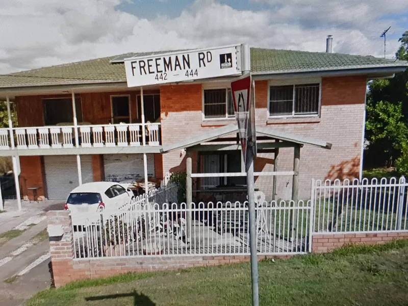 Very large older style dual living/ home business possibility.