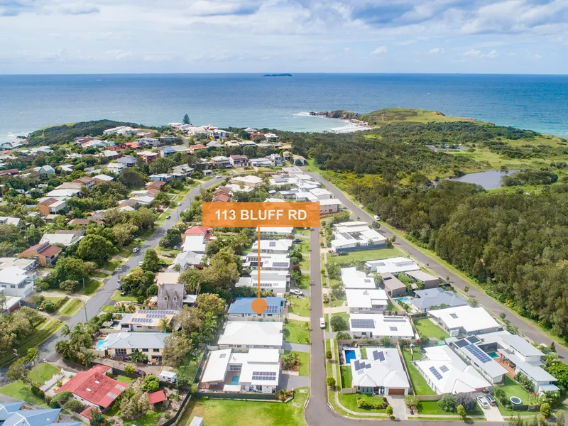 Contemporary level home in the coastal village of Emerald Beach...