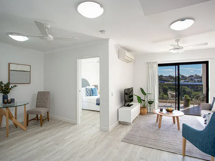 North facing unit with sea views