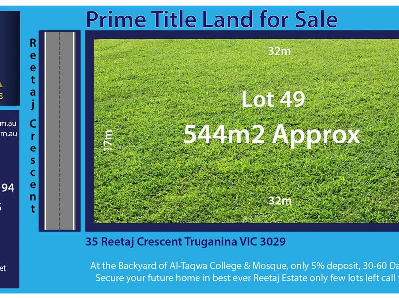 Title Land for Sale, A Rare Opportunity, Not To Be Missed!
