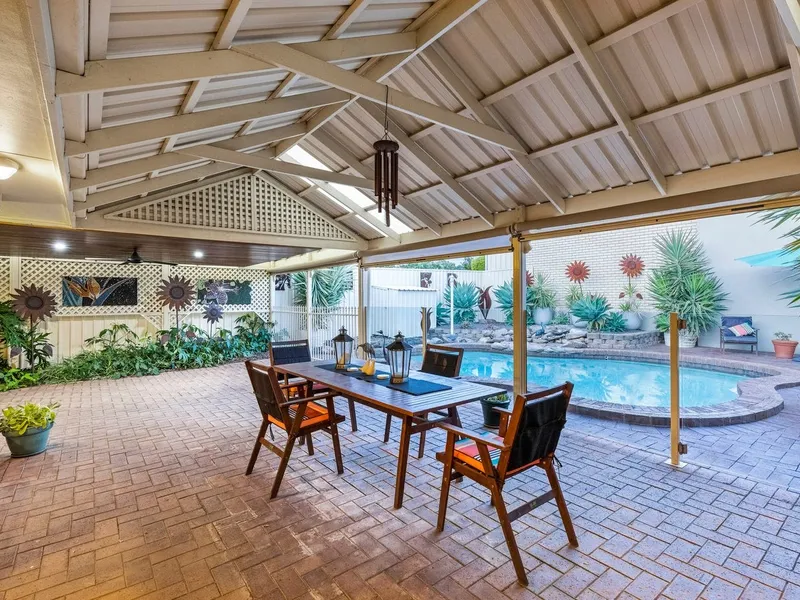 A brilliant investment property offering 5 bedrooms, large living areas, resort style outdoor undercover entertaining area overlooking a sparking pool