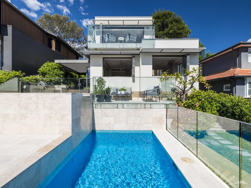 Contemporary family oasis with soaring views in prestige Neutral Bay setting