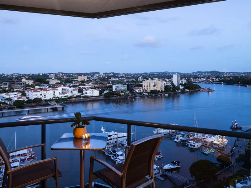 Sky-high opulence with panoramic river and city views