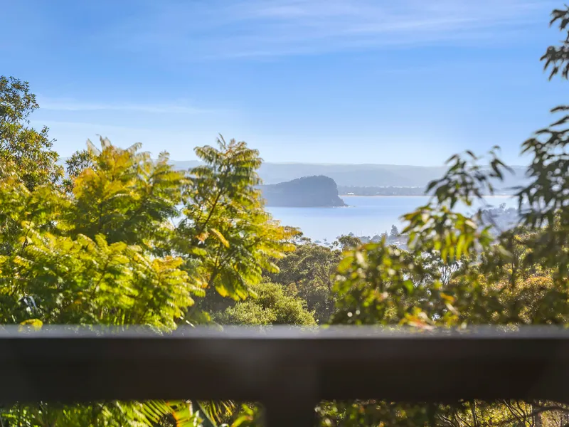 Hidden modernist home with views to Lion Island