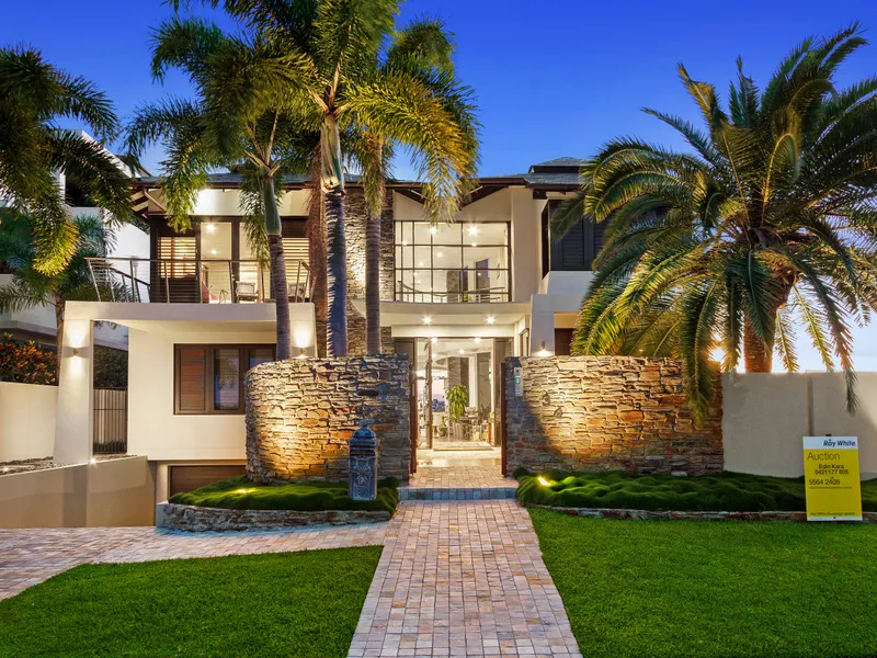 BROADWATER MASTERPIECE DESIGNED BY PAUL CLOUT OFFERING PROTECTED MOORING AND VIEWS TO DIE FOR