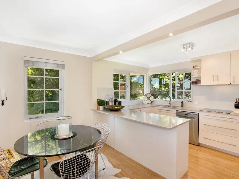 Superbly renovated apartment with leafy outlook