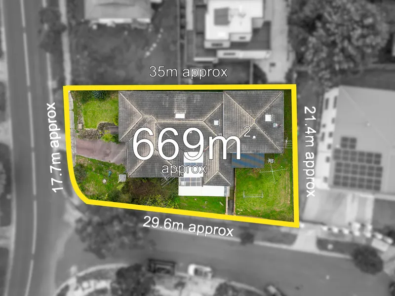 Corner block spanning 670 sqm