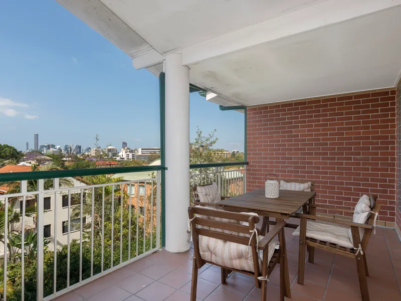 Secure Top Floor unit with City Views!  