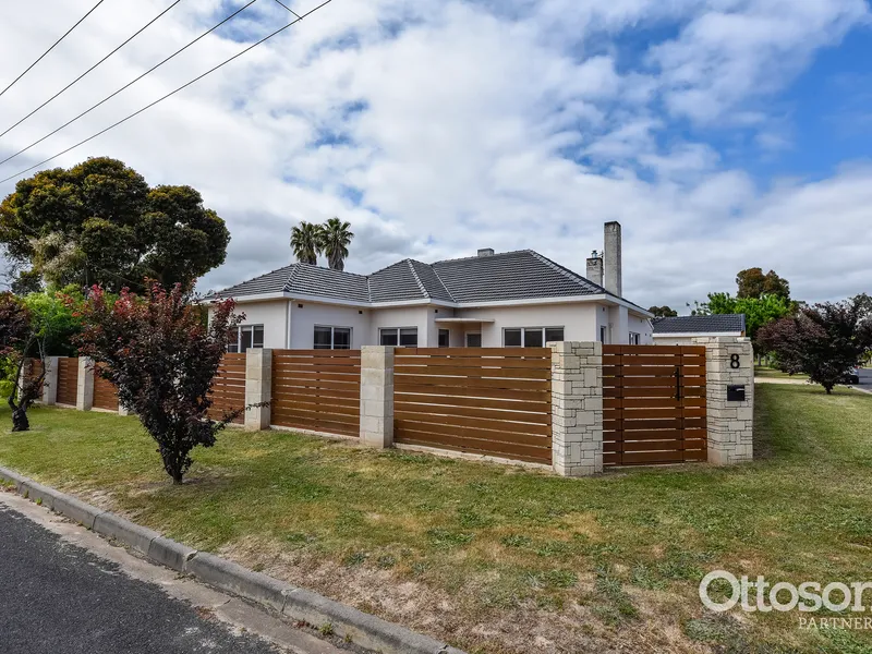 North facing stone home