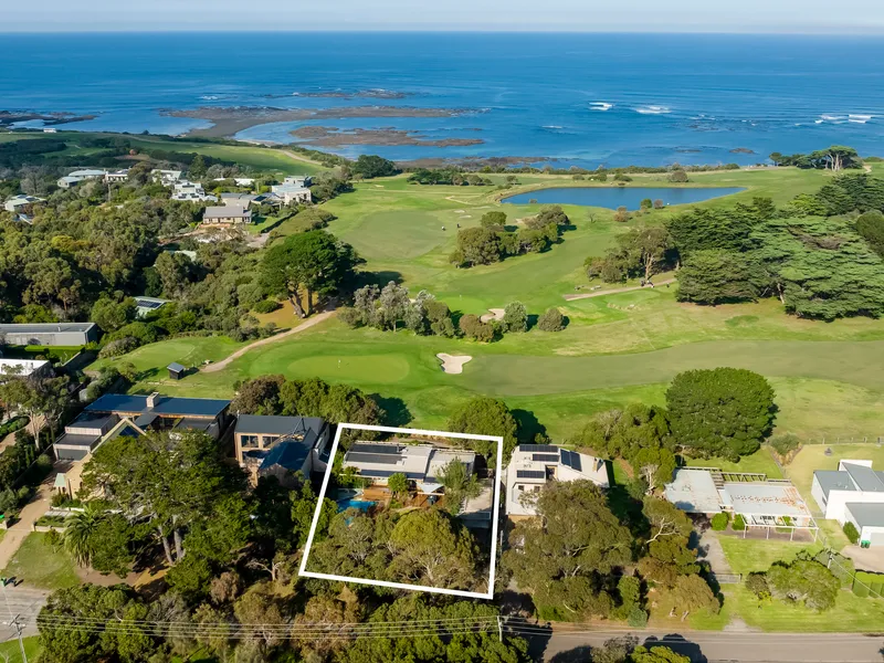 A coastal oasis with direct golf course access and ocean views