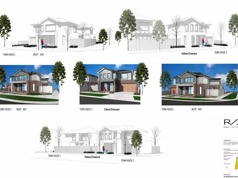 PLANS & PERMITS FOR 2 TOWNHOUSES