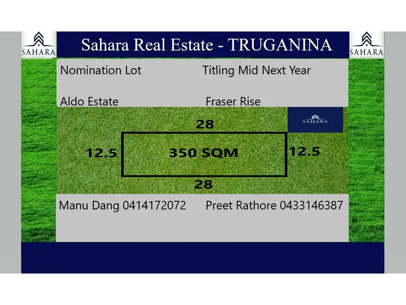 350sq m Lot in Fraser Rise