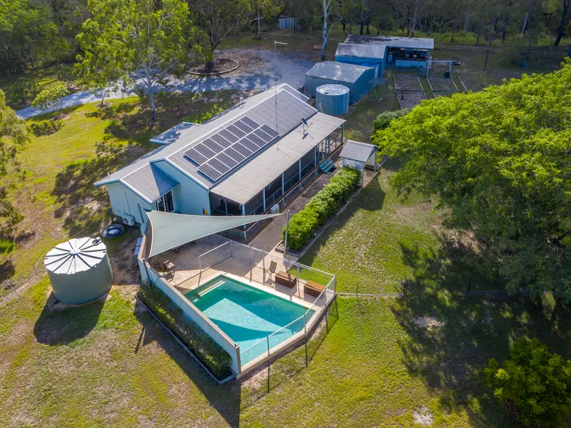 ACREAGE HOME + SHEDS + POOL + SOLAR