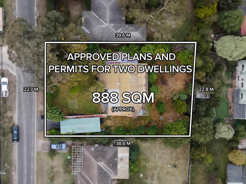 Location! Location! Approved Plans And Permits For 2 Dwellings