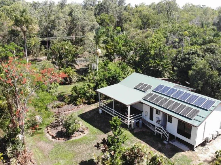 Privacy Assured on this tropical 2.5acres with modern home