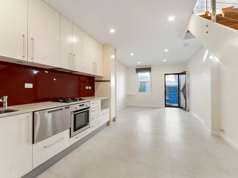 BEAUTIFULLY RENOVATED TWO BEDROOM PLUS STUDY SURRY HILLS TERRACE WITH PARK VIEWS