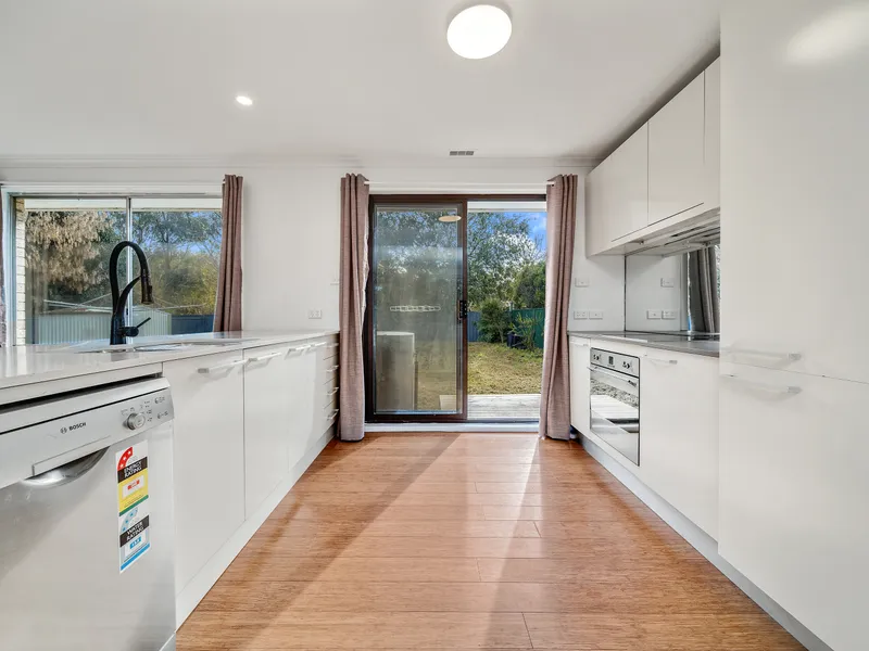 Single-level living with generous backyard space