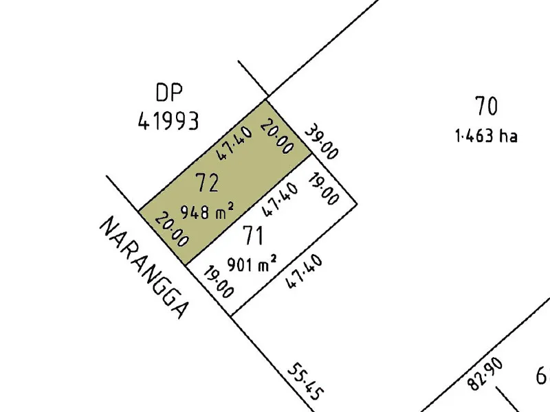 Large flat 948m2  allotment
