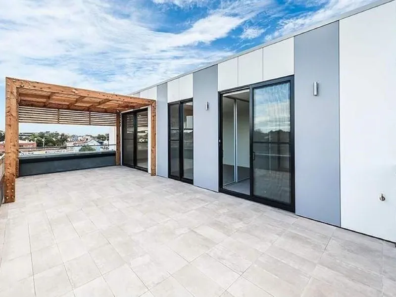 Impressive penthouse with entertainer's balcony.