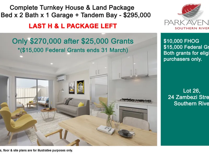 Secure this affordable 125m2 strata lot and take advantage of the State and Federal Home builders grants.