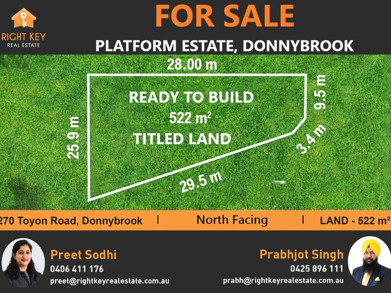 522m2-Titled, Ready to build block in Platform Estate, Donnybrook