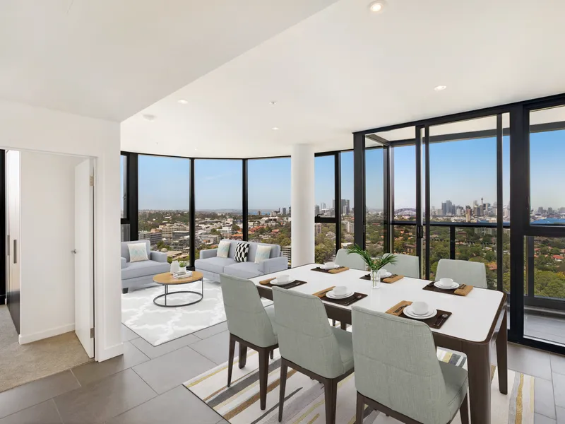 Luxury living with Harbour Bridge views a stroll to rail