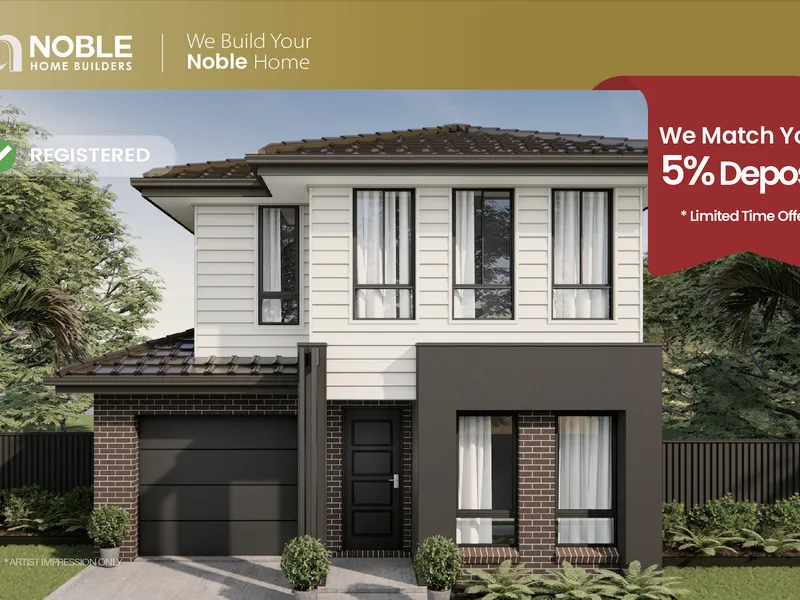 We match your 5% deposit! Premium House and Land Package, price with $1,187,000