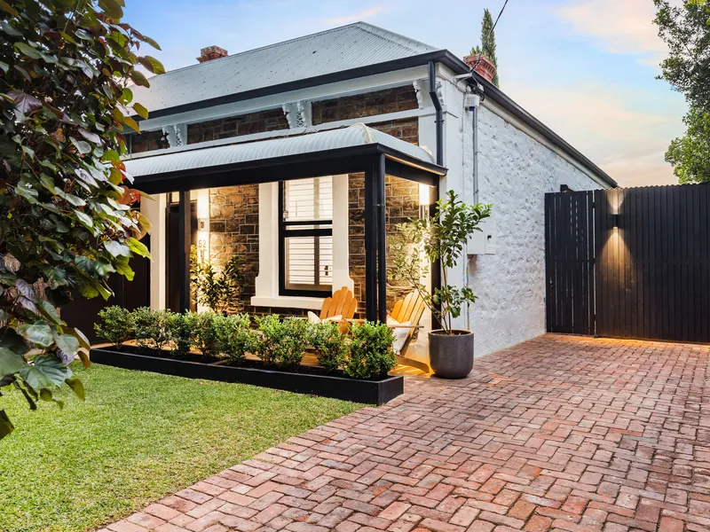 A C1900 bluestone cottage with the extension to match its introduction on Parkside's best street…