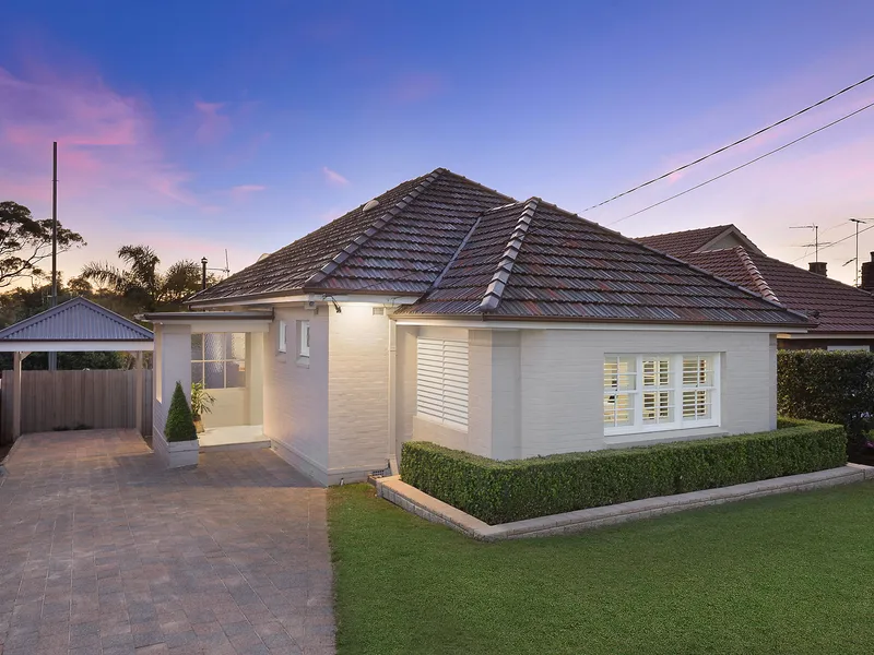 Renovated c1920s full brick home with a leafy district outlook