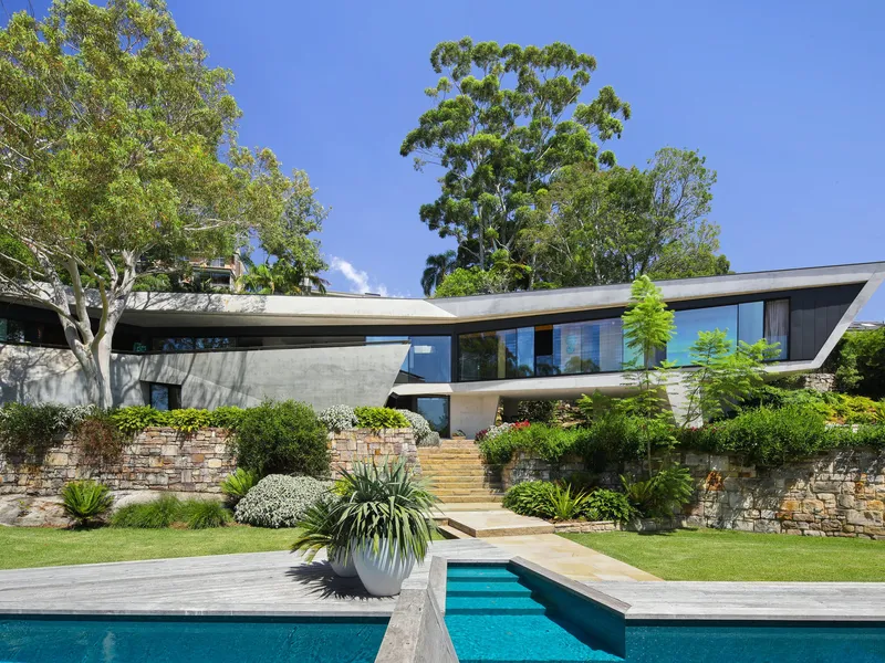 Visionary home, serene estate that feels part of the Australian landscape  Stunning sculptural home set in a monumental landscape