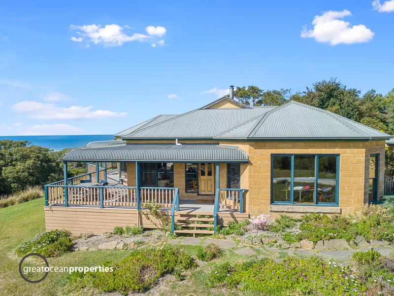 Outstanding Homestead with Aire River Valley and Castle Cove ocean views!
