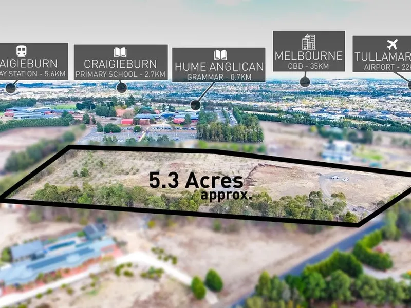 Brilliant and Rare 5.3 Acres Land Opportunity!