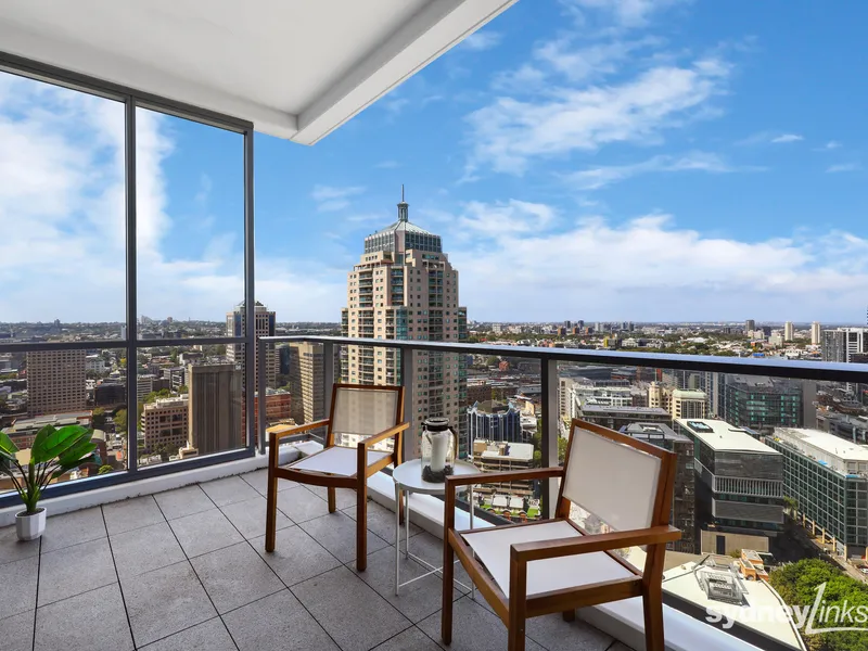 Level 36 High Roller One bedroom apartment with car space & storage at Darling One.